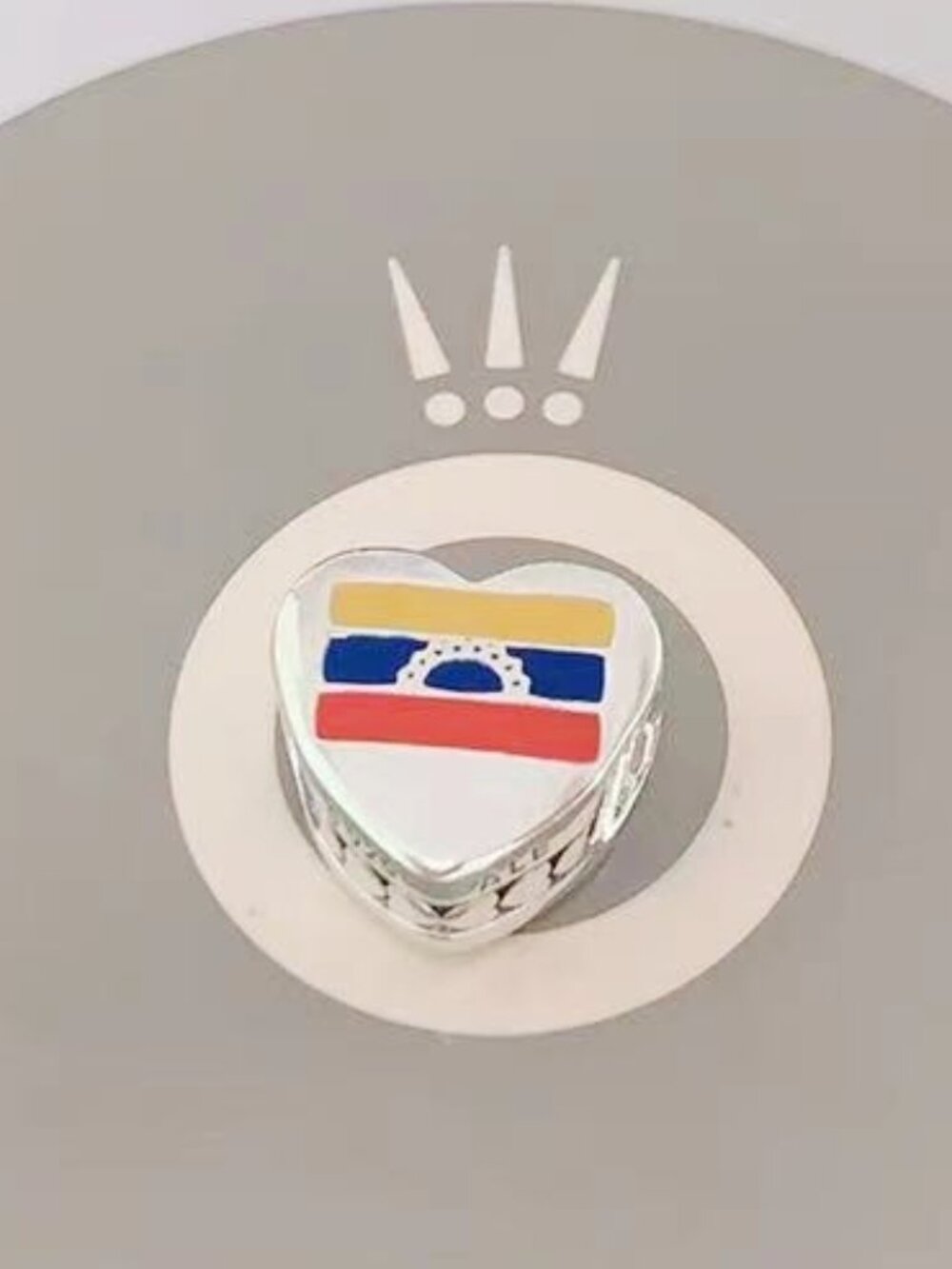 Pandora Venezuela Exclusive Country Heart Flag Colors Charm